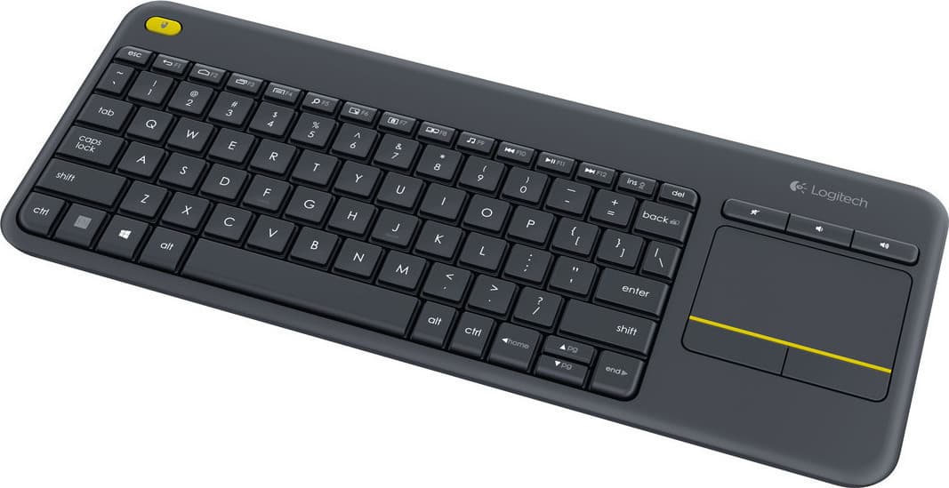 Logitech K400 Plus Ασύρματο Πληκτρολόγιο με Touchpad Αγγλικό US Μαύρο