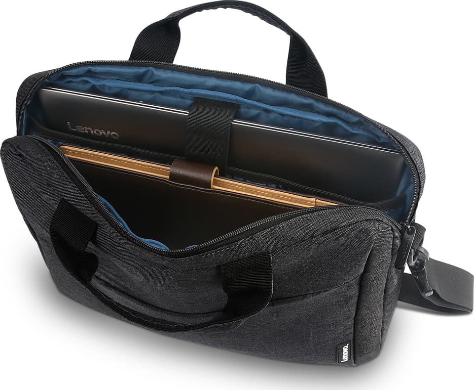 Lenovo Casual Toploader T210 Αδιάβροχη Τσάντα Ώμου / Χειρός για Laptop 15.6" σε Μαύρο χρώμα 4