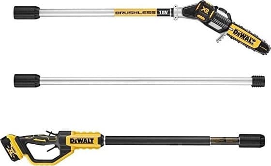DEWALT DCMPS567P1 Τηλεσκοπικό Κονταροπρίονο Μπαταρίας 18V 1x5Ah Συνολικού Μήκους 200cm και Λάμα 20cm 2