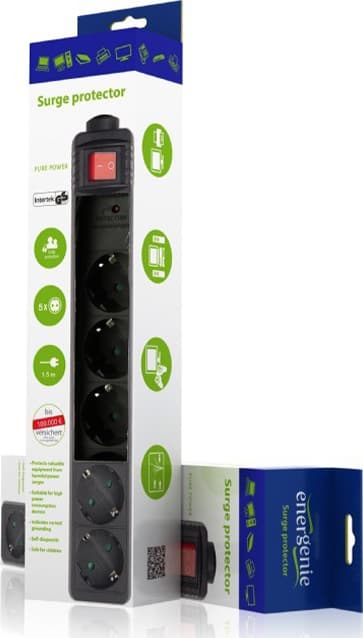 Energenie SPG5-C-10 Πολύπριζο 5 Θέσεων με Διακόπτη και Καλώδιο 3m SPG5-C-10 4