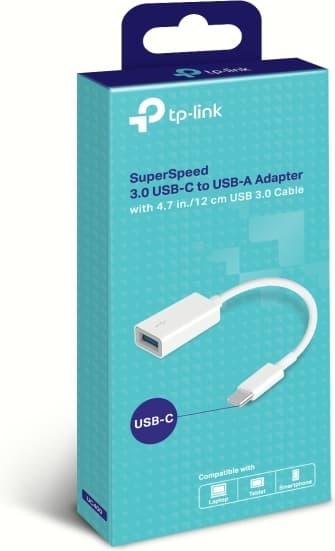 TP-LINK UC400 Μετατροπέας USB-C male σε USB-A female OTG SuperSpeed 3.0 Λευκό 1τμχ 5