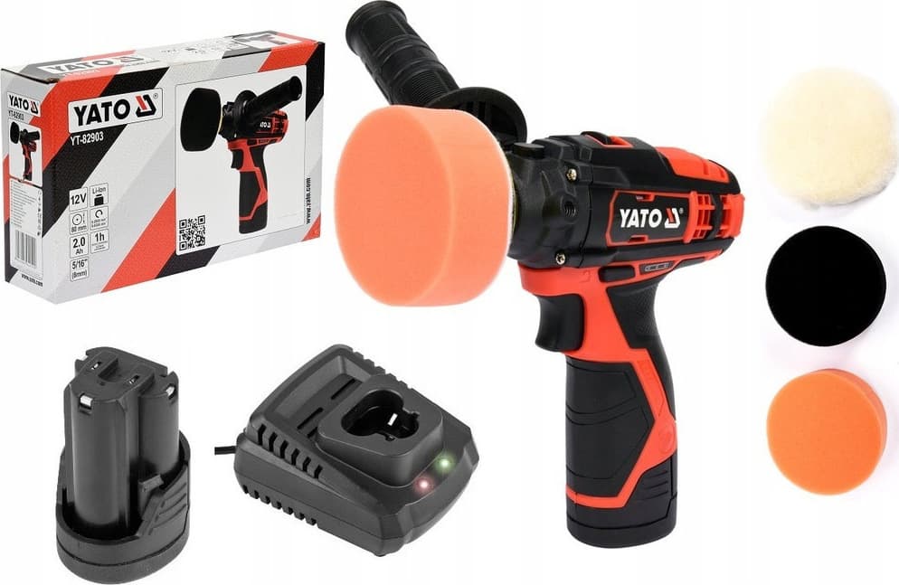 Yato YT-82903 Περιστροφικός Αλοιφαδόρος Brushless 12V 1x2Ah με Ταχύτητα 800-8300rpm & Ρύθμιση Στροφών 5
