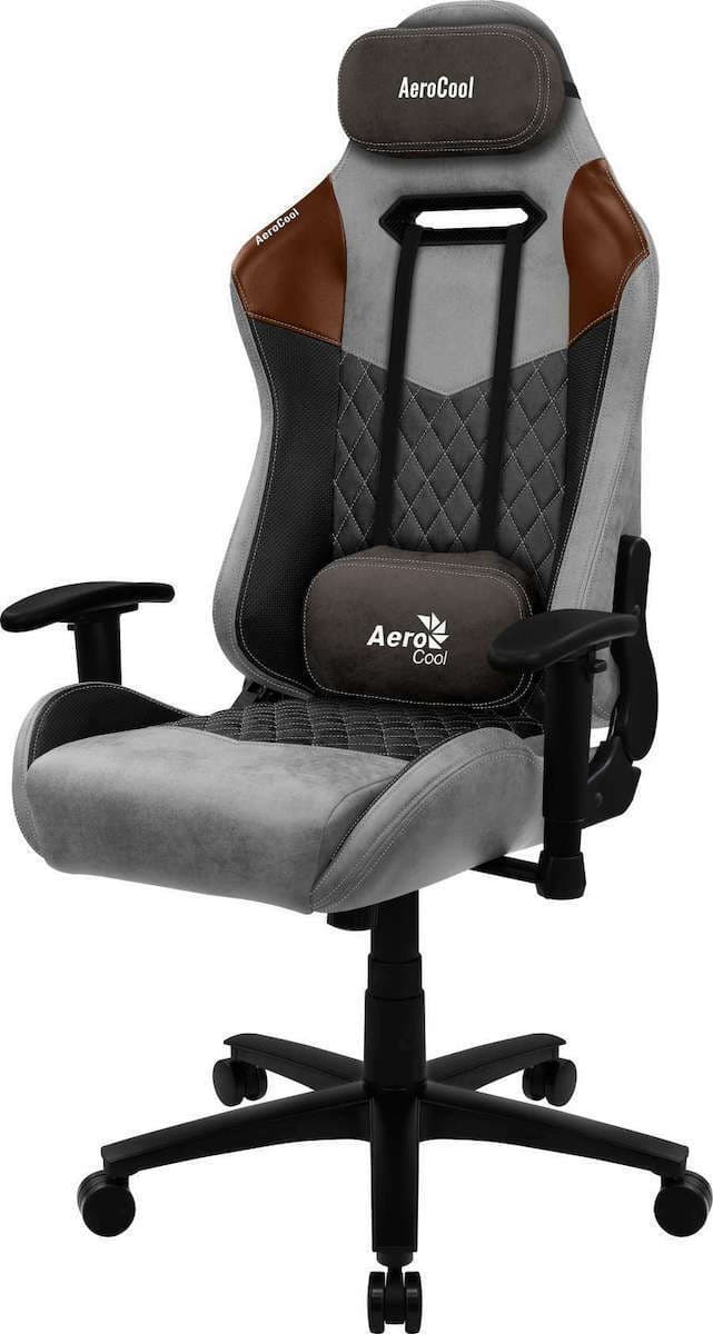 Aerocool Duke AeroSuede Υφασμάτινη Καρέκλα Gaming με Ρυθμιζόμενα Μπράτσα Μαύρο/Καφέ/Γκρι 3