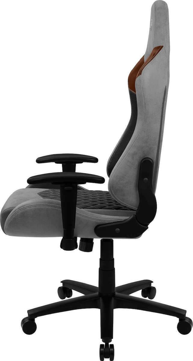 Aerocool Duke AeroSuede Υφασμάτινη Καρέκλα Gaming με Ρυθμιζόμενα Μπράτσα Μαύρο/Καφέ/Γκρι 4