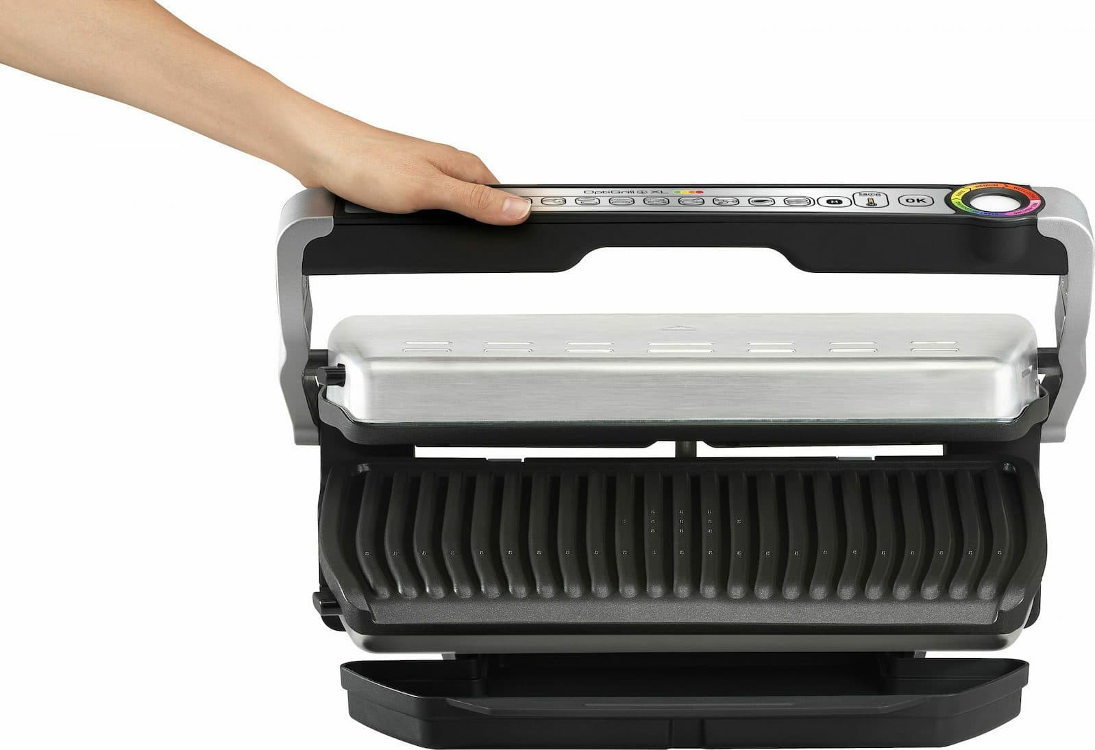 Tefal OptiGrill + XL Τοστιέρα Γκριλιέρα με Αποσπώμενες Πλάκες 2000W Inox 6
