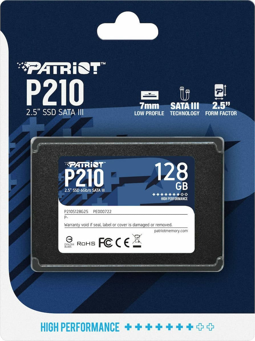 Patriot P210 SSD 128GB τύπου 2.5'' με σύνδεση SATA III P210S128G25 2