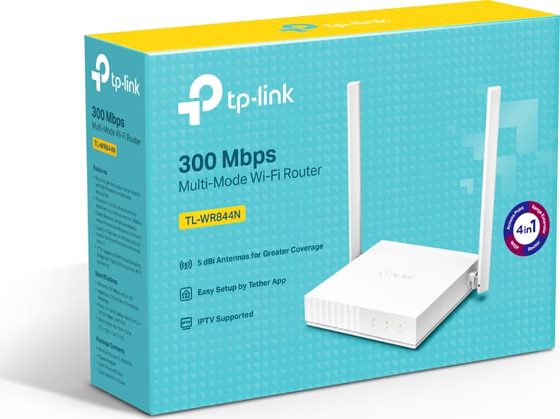 TP-LINK WR844N v1 Ασύρματο Router Wi‑Fi 4 με 4 Θύρες 4