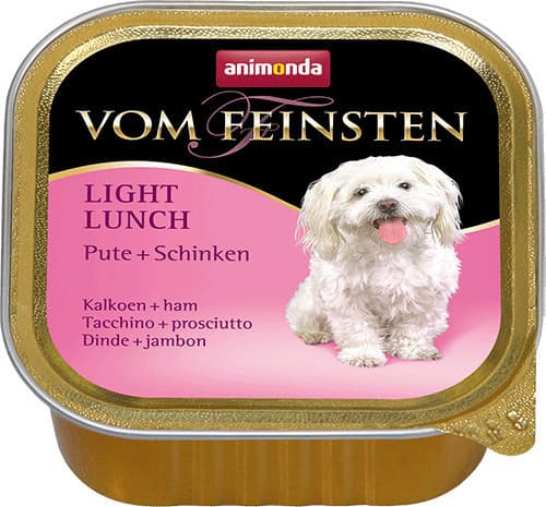 Animonda Vom Feinsten Light Lunch Υγρή Τροφή Σκύλων σε Ταψάκι Διαίτης με Γαλοπούλα και Χοιρινό Διαίτης, χωρίς Σιτηρά & Γλουτένη 150gr 2