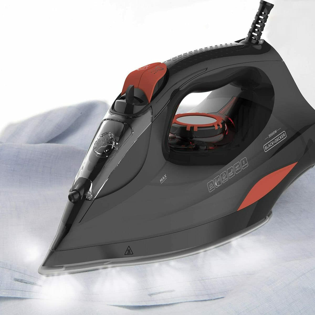 Black & Decker BXIR3000E Σίδερο Ατμού 3000W με Κεραμική Πλάκα και Συνεχόμενη Παροχή 45gr/min 6