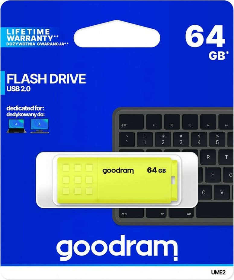 GoodRAM UME2 64GB USB 2.0 Stick Κίτρινο 5