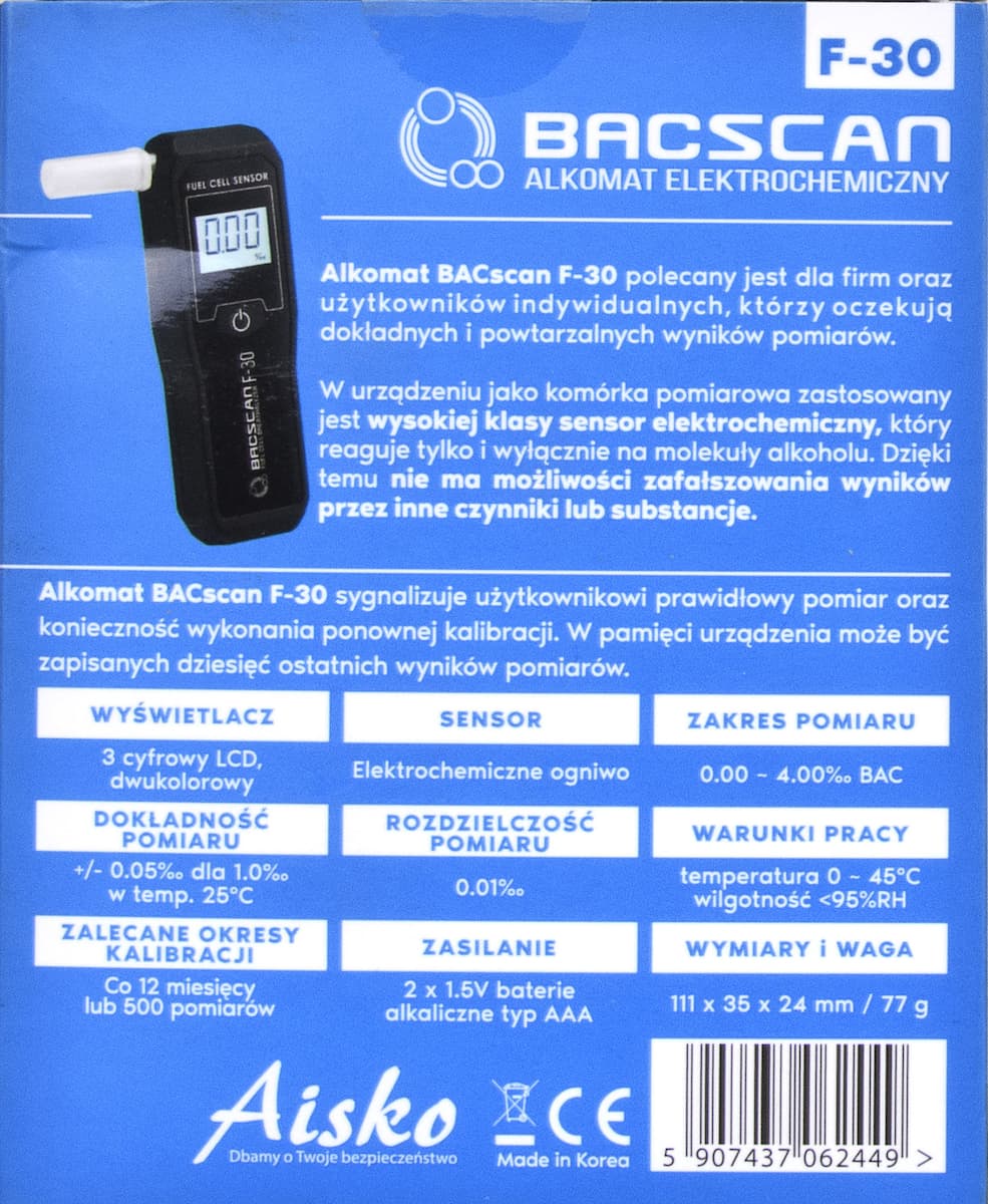 Oromed BACscan F-30 Ψηφιακός Μετρητής Αλκοόλ 7