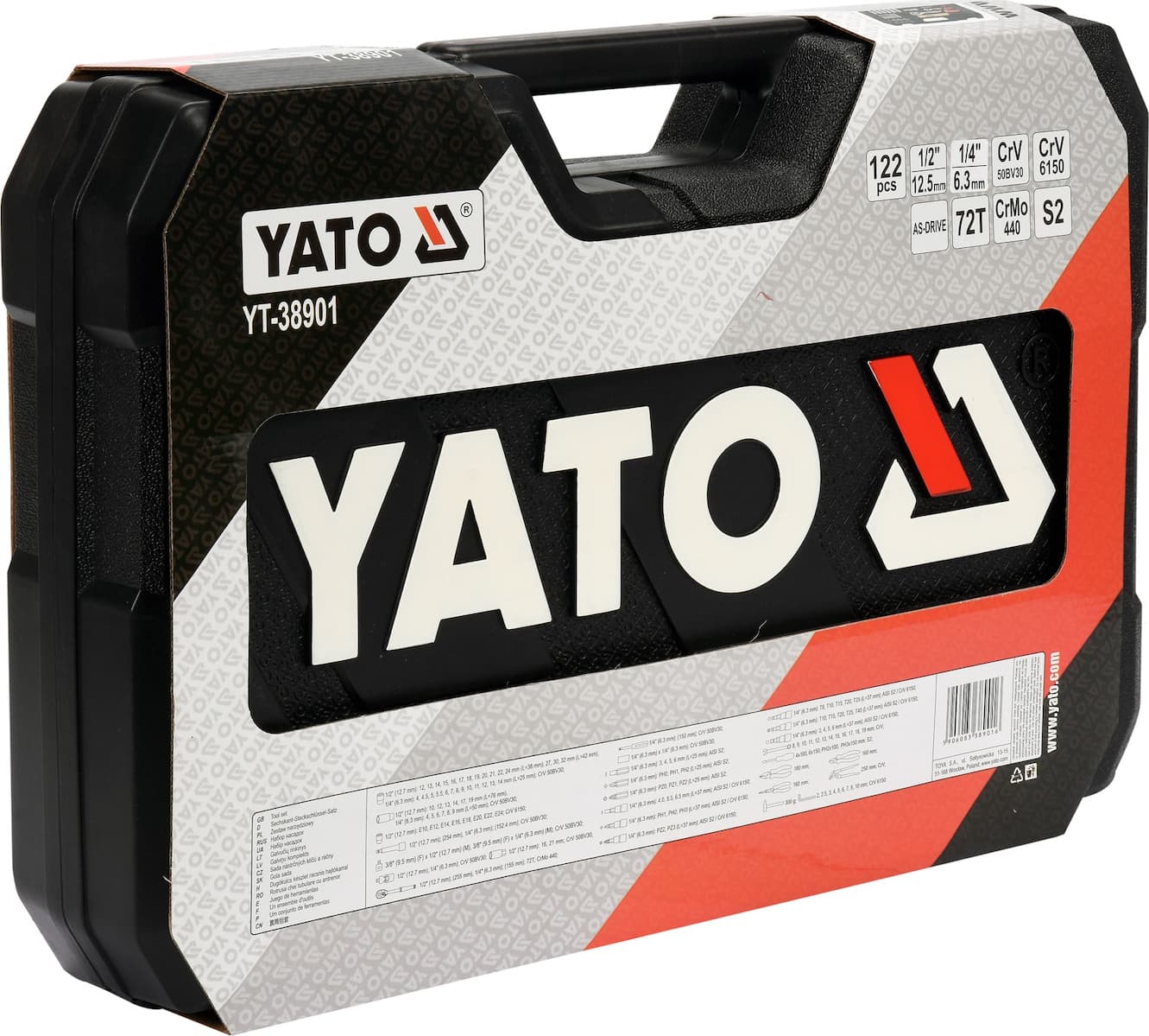 Yato YT-38901 Βαλίτσα με 122 Εργαλεία 6