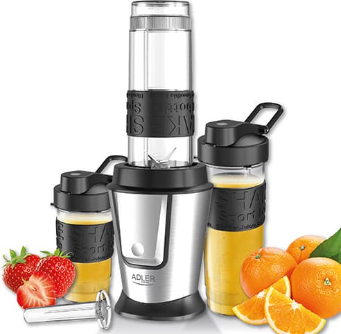 Adler Μπλέντερ με Πλαστική Κανάτα 570 ml 800W Inox AD 4081