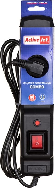 Active Jet Combo 3GN Πολύπριζο Aσφαλείας 3 Θέσεων με Διακόπτη και Καλώδιο 3m COMBO 3GN 3M 3