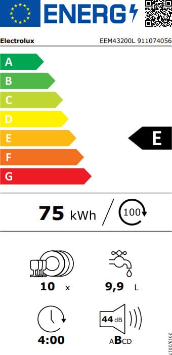 Electrolux Πλήρως Εντοιχιζόμενο Πλυντήριο Πιάτων για 10 Σερβίτσια QuickSelect Π44.6xY81.8εκ. EEM43200L 14