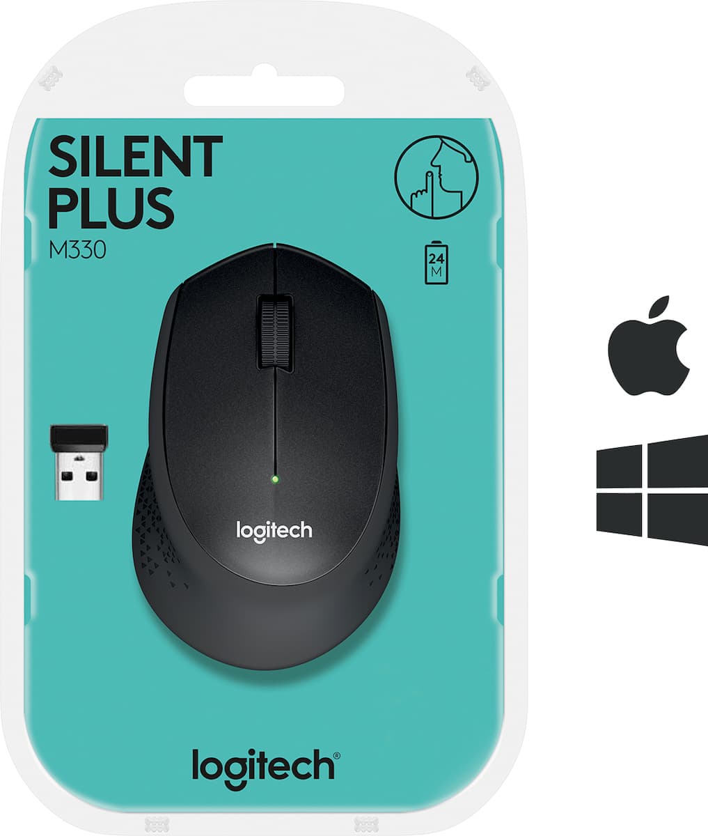 Logitech M330 Silent Plus Ασύρματο Ποντίκι Μαύρο 7