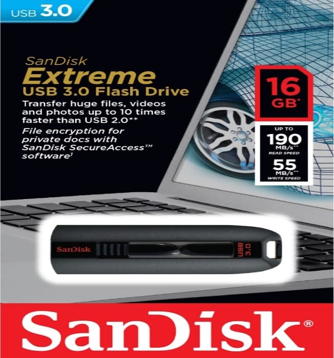 Sandisk Ultra 64GB USB 3.0 Stick Μαύρο 7