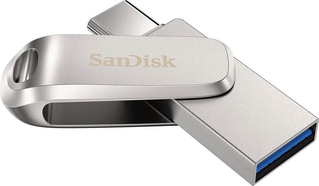 Sandisk Ultra Dual Drive Luxe 256GB USB 3.1 Stick με σύνδεση USB-C & USB-A Ασημί 3