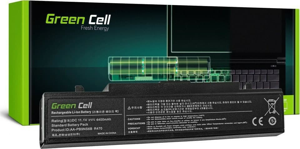 Green Cell Συμβατή Μπαταρία για Samsung R519/R522/R530/R540/R580 με 4400mAh (SA01) 3