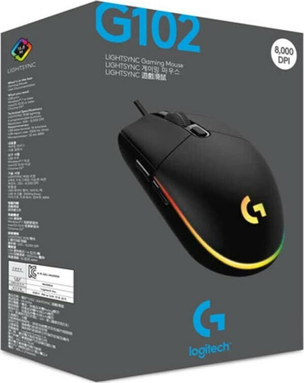 Logitech G102 Lightsync RGB Gaming Ποντίκι 8000 DPI Μαύρο 7