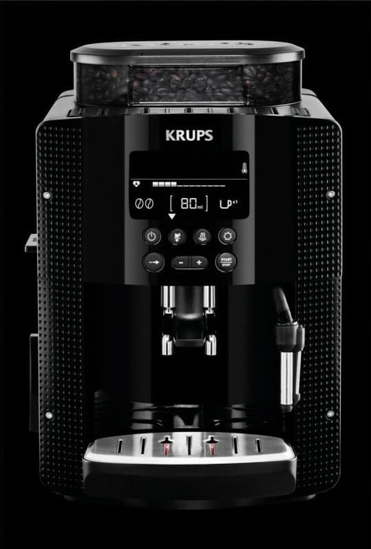 Krups Αυτόματη Μηχανή Espresso 1450W Πίεσης 15bar για Cappuccino με Μύλο Άλεσης Μαύρη EA8150 7
