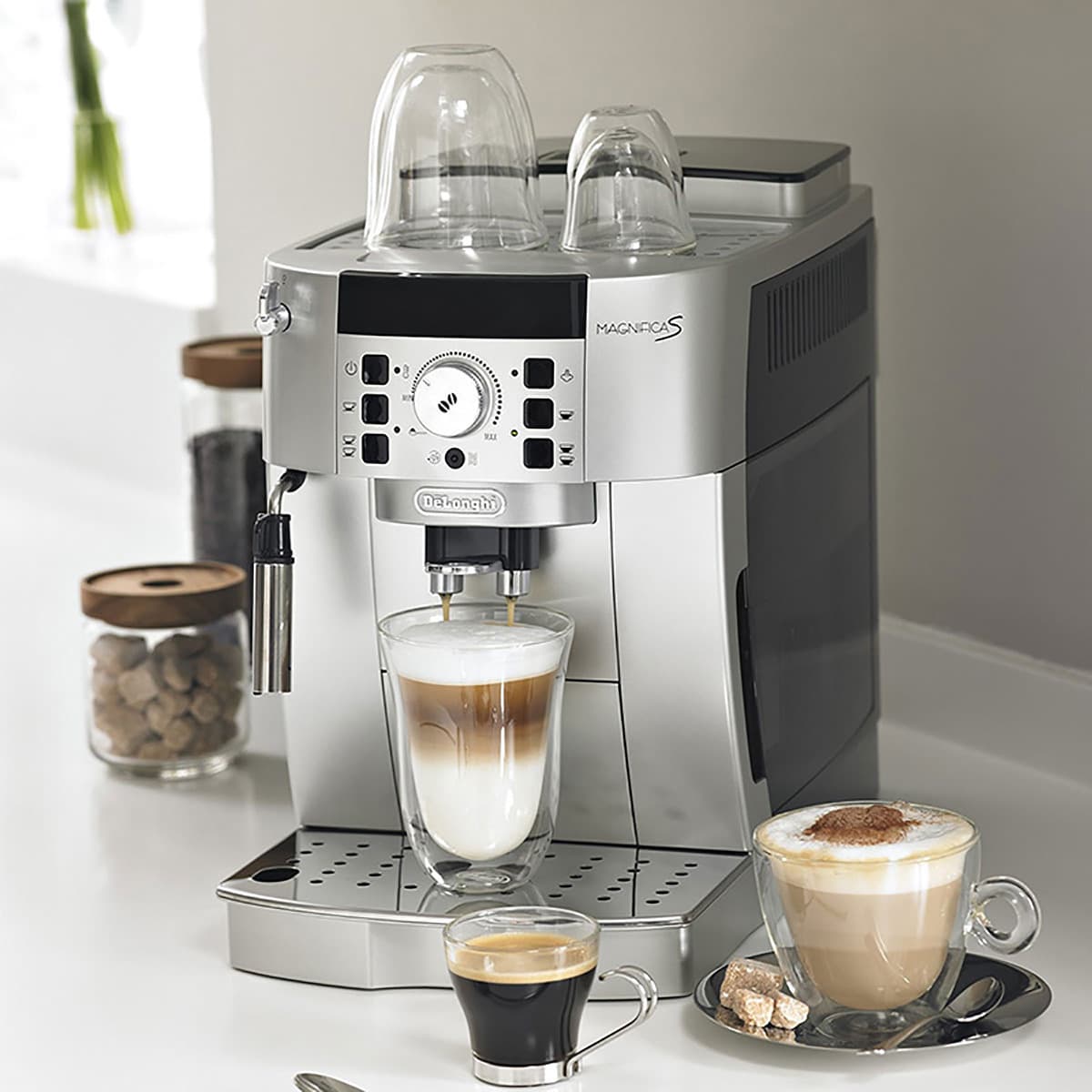 De'Longhi Magnifica S Αυτόματη Μηχανή Espresso 1450W Πίεσης 15bar με Μύλο Άλεσης Ασημί ECAM22.110.SB 11