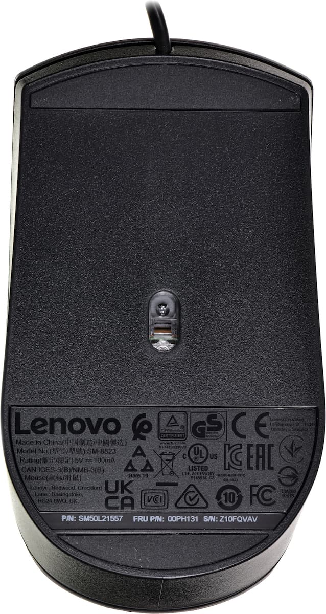 Lenovo 300 Ενσύρματο Ποντίκι Μαύρο 9