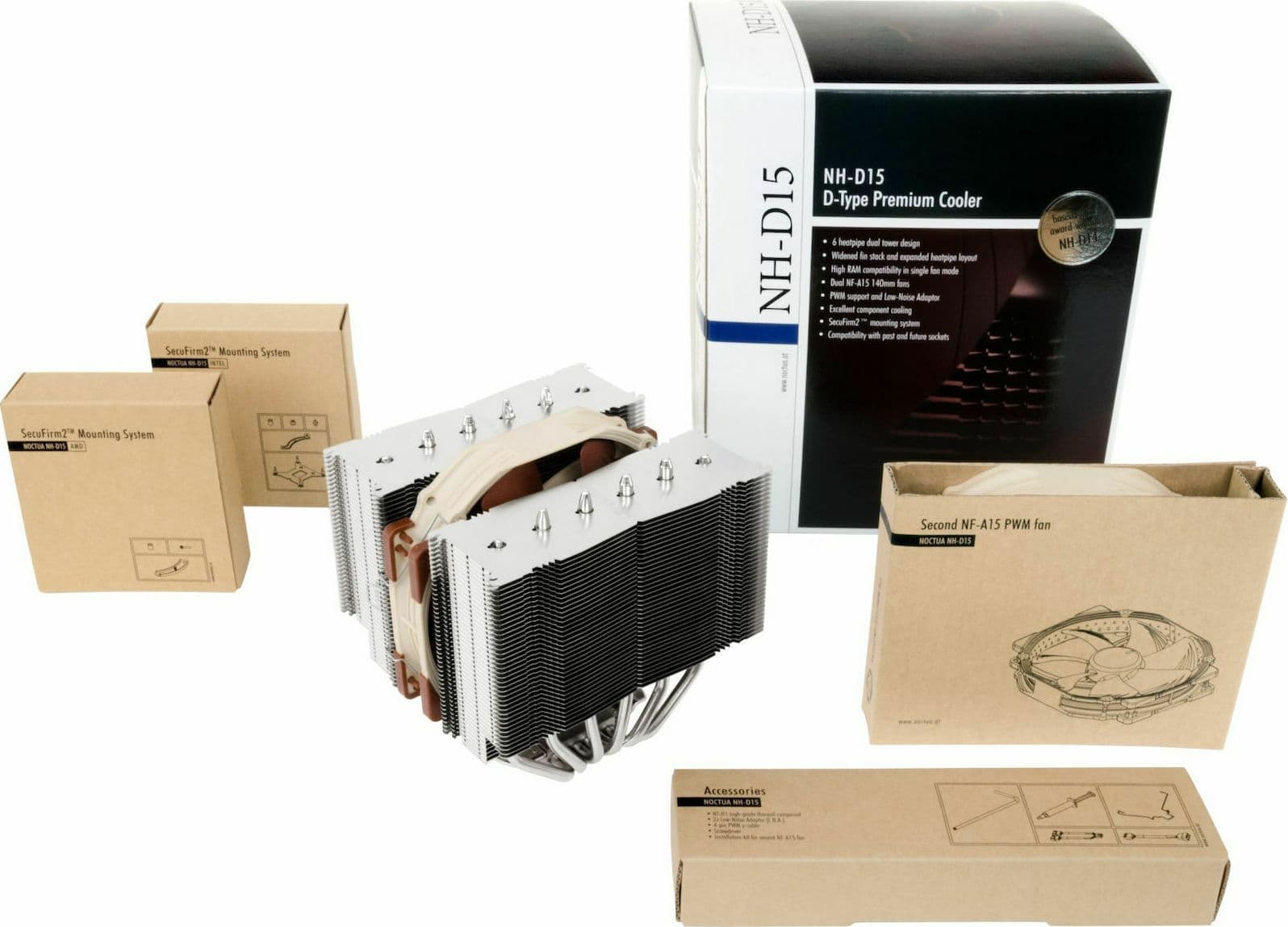 Noctua NH-D15 Ψύκτρα Επεξεργαστή για Socket AM4/AM5/115x Καφέ 5