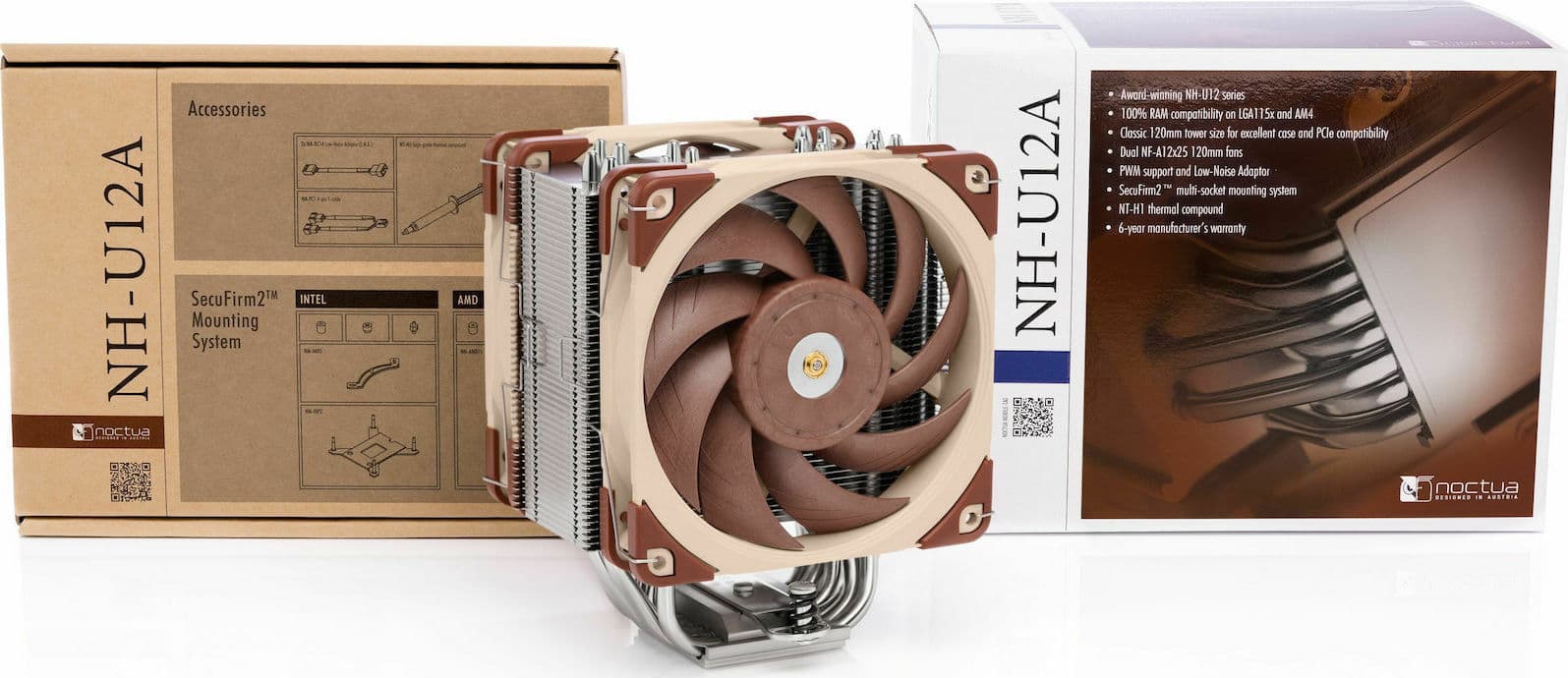 Noctua NH-U12A Ψύκτρα Επεξεργαστή Διπλού Ανεμιστήρα για Socket AM4/AM5/115x/1700 Καφέ 5