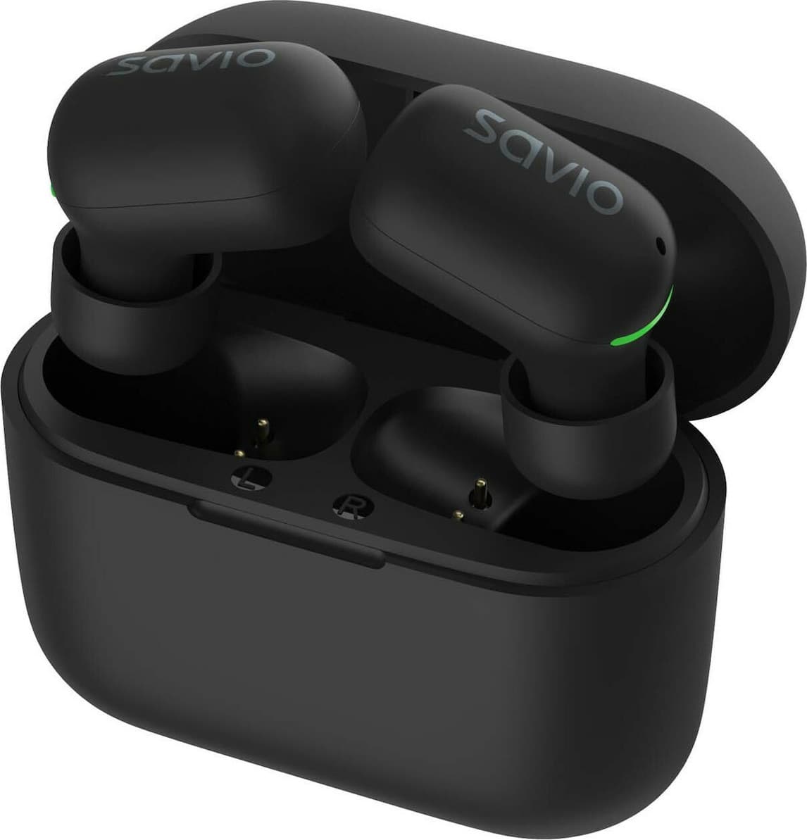 Savio TWS-09 In-ear Bluetooth Handsfree Ακουστικά με Θήκη Φόρτισης Μαύρα 3