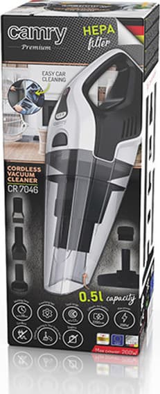 Camry CR 7046 Επαναφορτιζόμενη Σκούπα 2 σε 1 Stick & Χειρός 14.8V Μαύρη 11