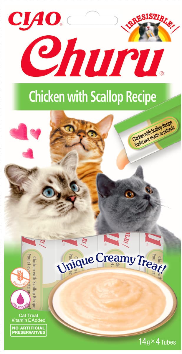 Inaba Churu Cat Juicy Bites Λιχουδιές με Σπιτικό Ζωμό & Καλαμάρι για Ενήλικες Γάτες 33.9gr IN705