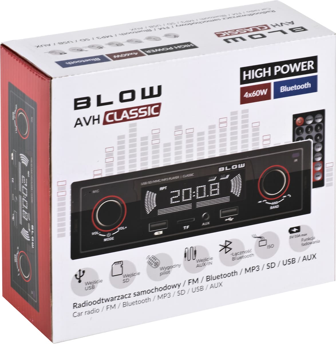 Blow Classic Ραδιόφωνο Αυτοκινήτου 1 DIN (Bluetooth/USB) 78-287 3