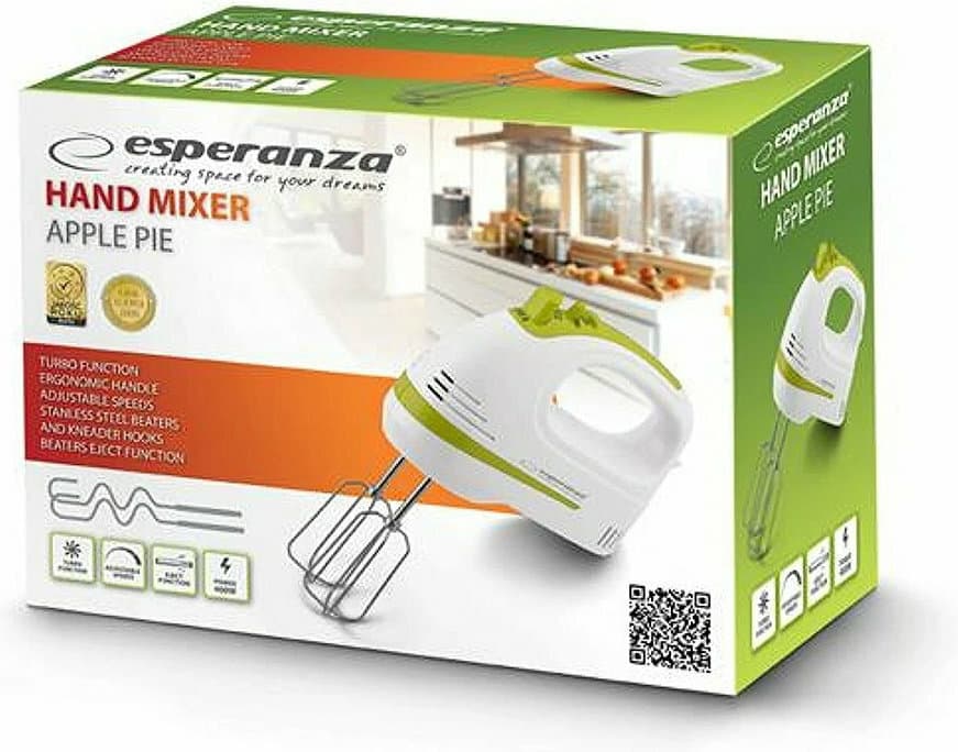 Esperanza Apple Pie Μίξερ Χειρός 400W Πράσινο 3