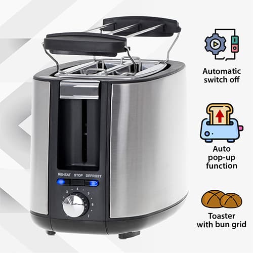 Adler AD 3214 Φρυγανιέρα 2 Θέσεων 750W Inox 9