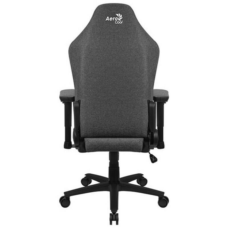 Aerocool Crown AeroWeave Υφασμάτινη Καρέκλα Gaming με Ρυθμιζόμενα Μπράτσα Ash Black 4