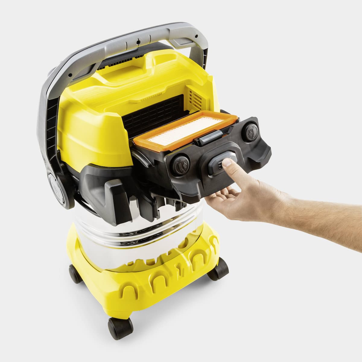 Karcher WD 6 P S V Σκούπα Υγρών / Στερεών 1300W με Ανοξείδωτο Κάδο 30lt 3
