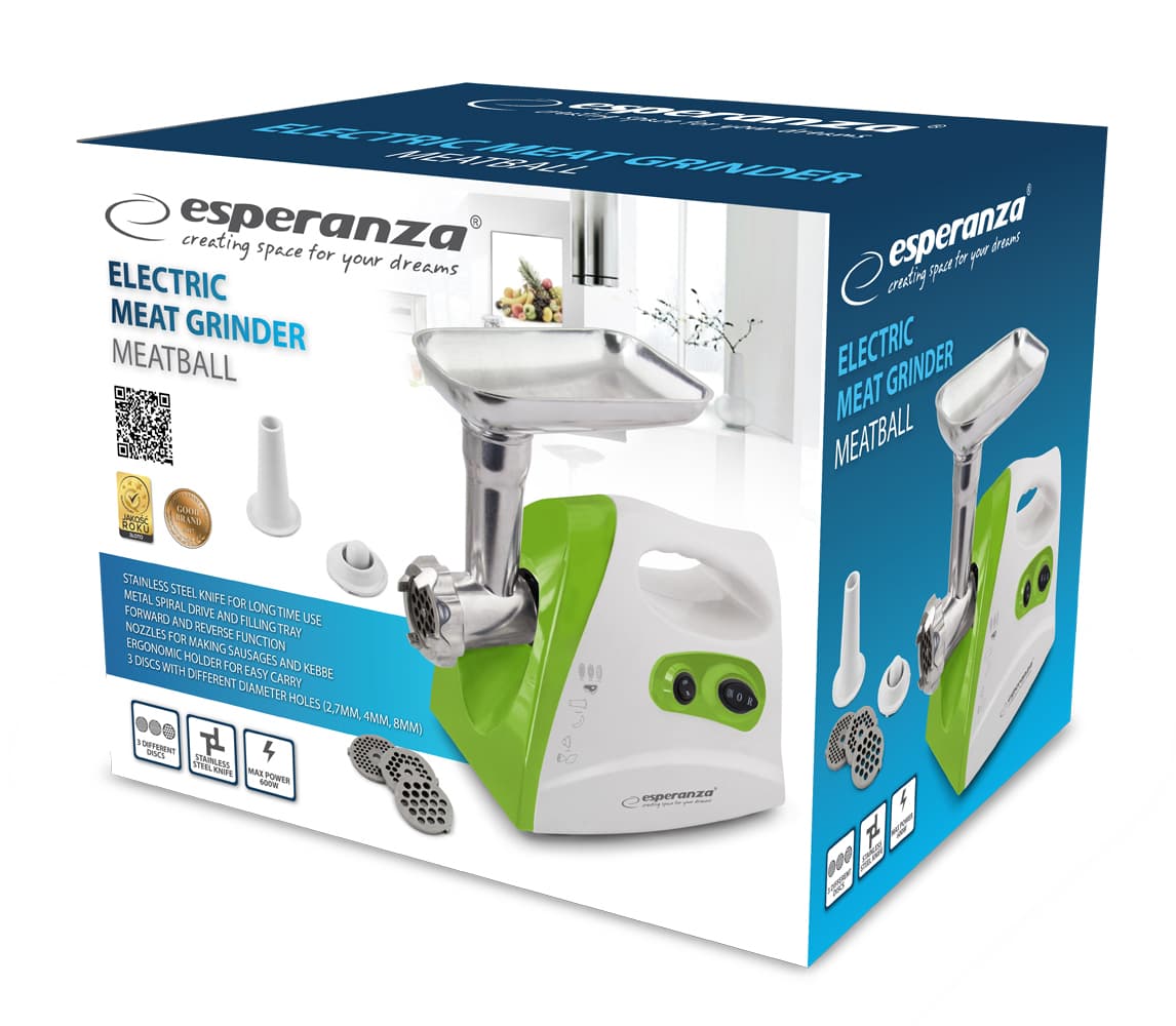Esperanza EKM012G Μηχανή Άλεσης Κιμά 600W Πράσινη