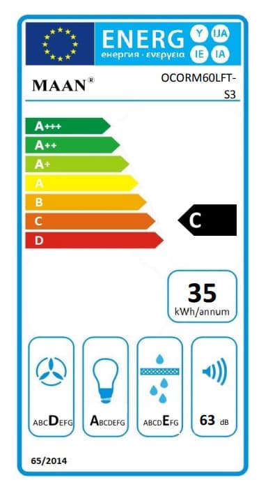 Maan Corona 2 G 60 Συρόμενος Απορροφητήρας 60cm Μαύρος 4