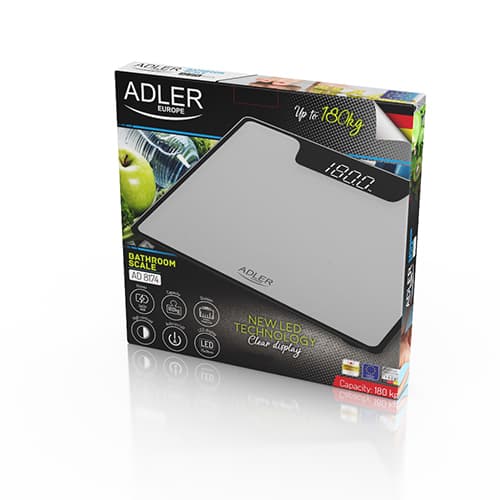 Adler Ψηφιακή Ζυγαριά 180kg Ασημί AD 8174 2