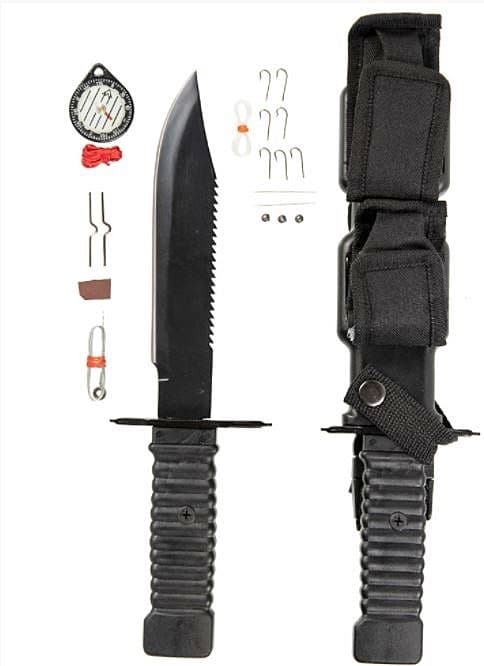 Mil-Tec Special Forces Μαχαίρι Επιβίωσης Μαύρο σε Θήκη 15368000