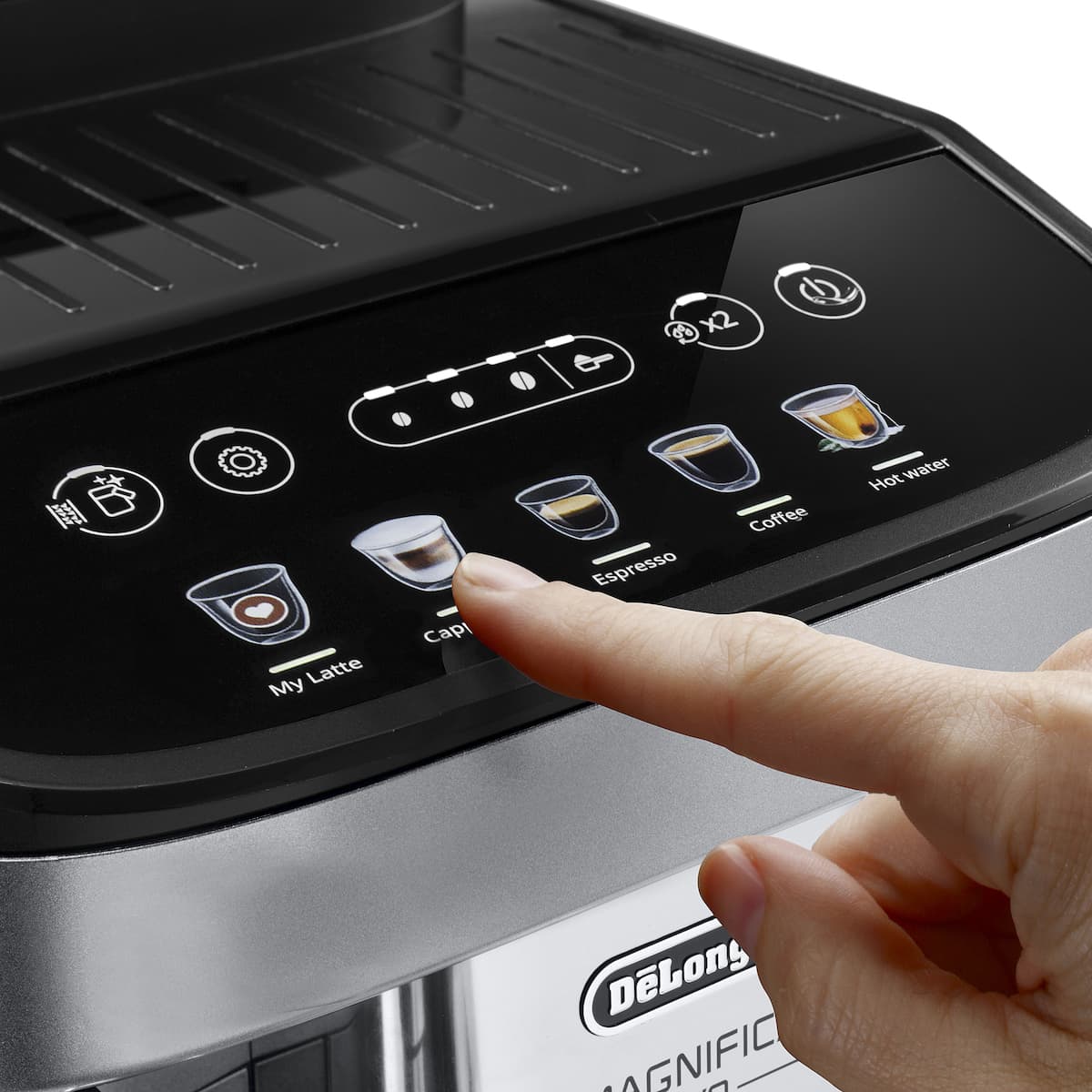De'Longhi Magnifica Evo Αυτόματη Μηχανή Espresso 1450W Πίεσης 15bar για Cappuccino με Μύλο Άλεσης Ασημί ECAM290.61.SB 3