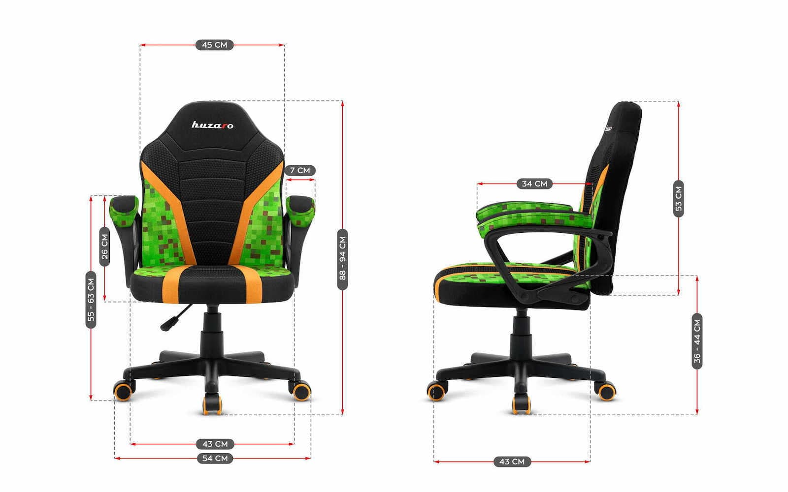 Huzaro Ranger 1.0 Καρέκλα Gaming Δερματίνης Pixel Mesh 6