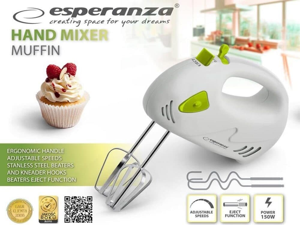 Esperanza EKM007G Μίξερ Χειρός 125W Πράσινο 3