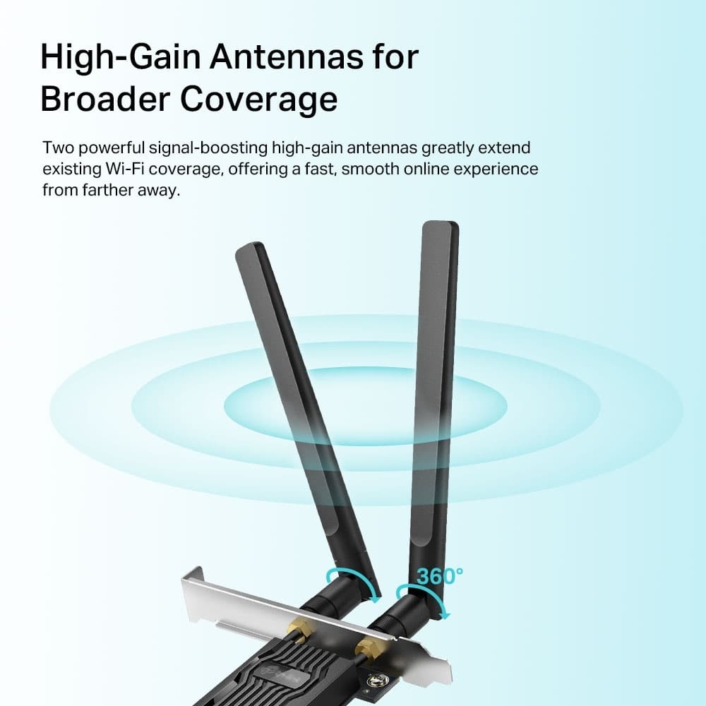 TP-LINK Archer TX20E v1 Ασύρματη Κάρτα Δικτύου Wi‑Fi 6 (1775Mbps) PCI 3