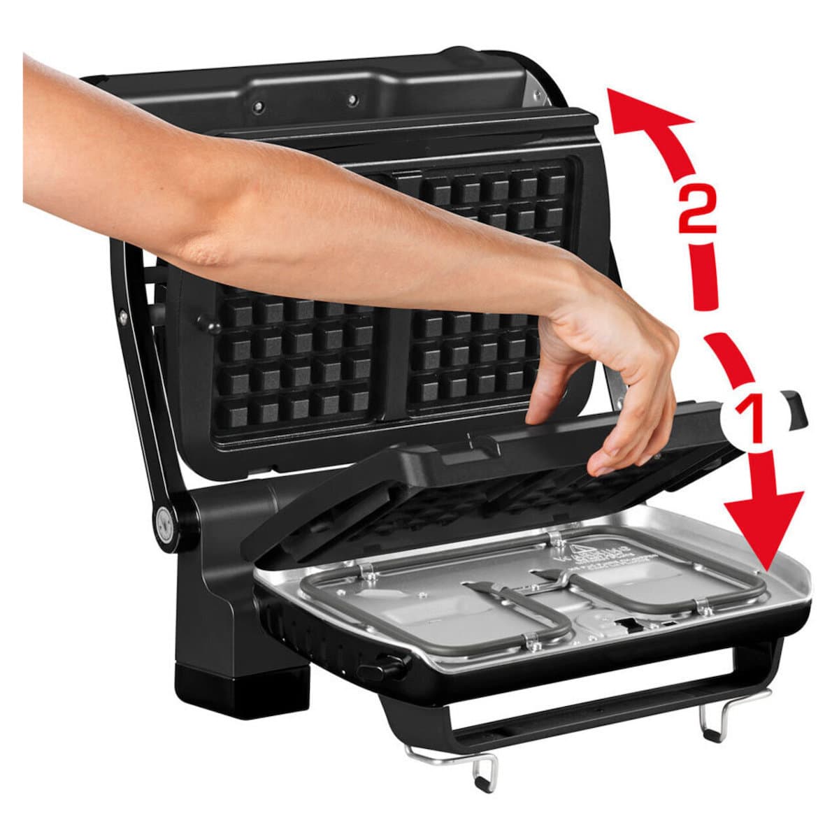 Tefal Optigrill+ Τοστιέρα Γκριλιέρα με Αποσπώμενες Πλάκες 2000W Inox 4