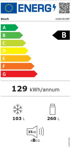 Bosch Ψυγειοκαταψύκτης 363lt Total NoFrost Υ203xΠ60xΒ66.5εκ. Inox KGN39VIBT 14