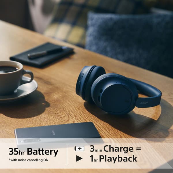 Sony WH-CH720N Ασύρματα / Ενσύρματα Over Ear Ακουστικά με 35 ώρες Λειτουργίας και Quick Charge Μπλε 3