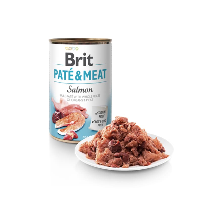 Brit Paté & Meat Υγρή Τροφή Σκύλων σε Κονσέρβα με Σολομό χωρίς Σιτηρά 800gr 020-0773 2