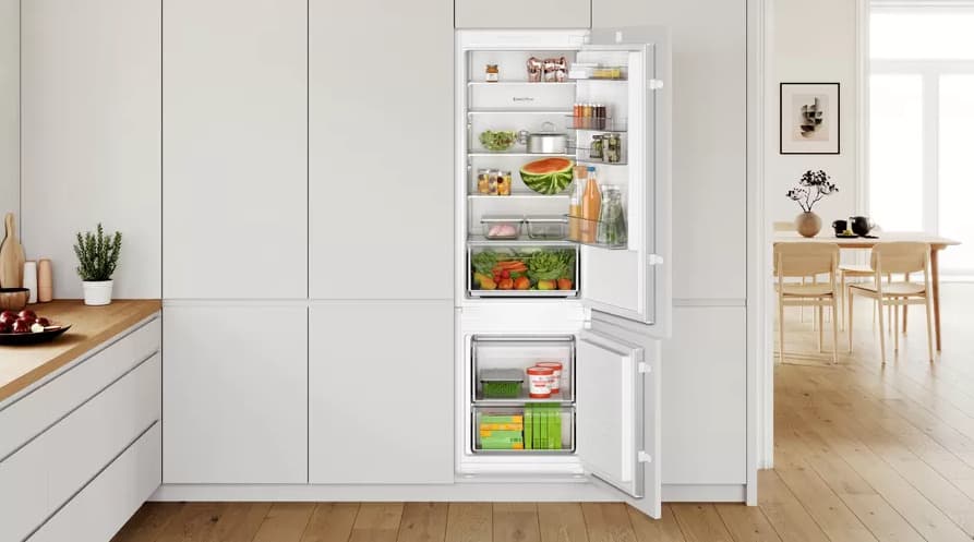 Bosch Εντοιχιζόμενος Ψυγειοκαταψύκτης 270lt Υ177.2xΠ54.1xΒ54.8εκ. Λευκός KIV87NSE0 2